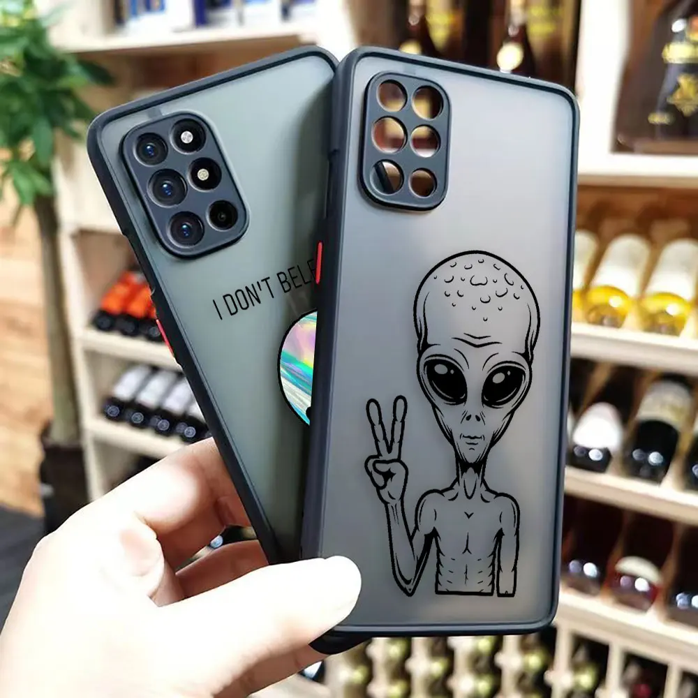 

Matte Phone Case for Oneplus 9 8T 8 7 7T 6 5T PRO NORD CE 2 N10 N100 5G Capa Silicone Case Funda Capa Shell Alien Image Art