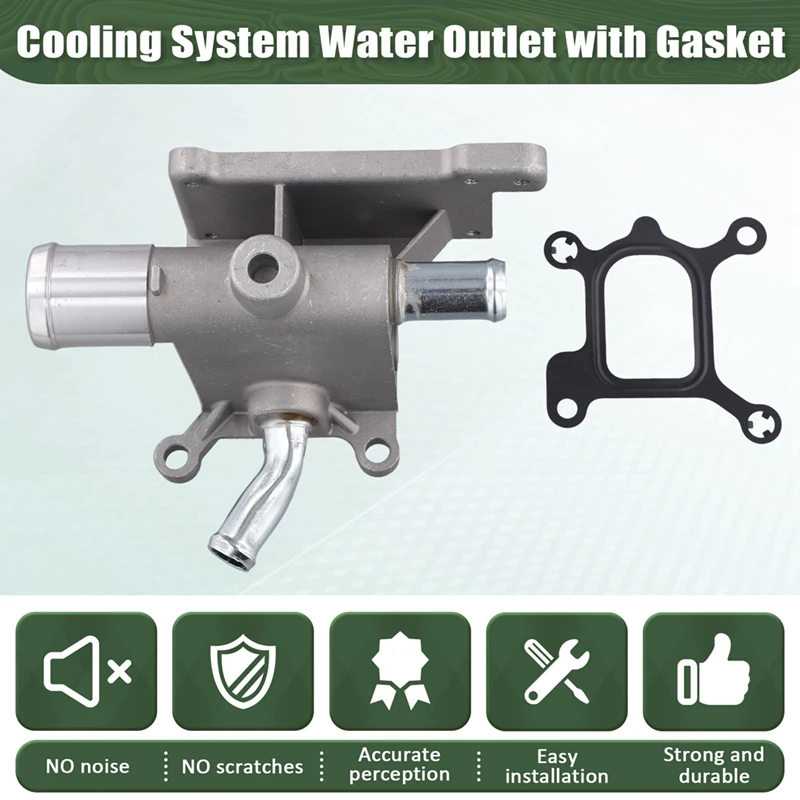 

FD7-jLF01-15-17Z Cooling System Water Outlet with Gasket Compatible for Mazda 3 2.0 2005-2010 5 ,6 2005-2010 2.0
