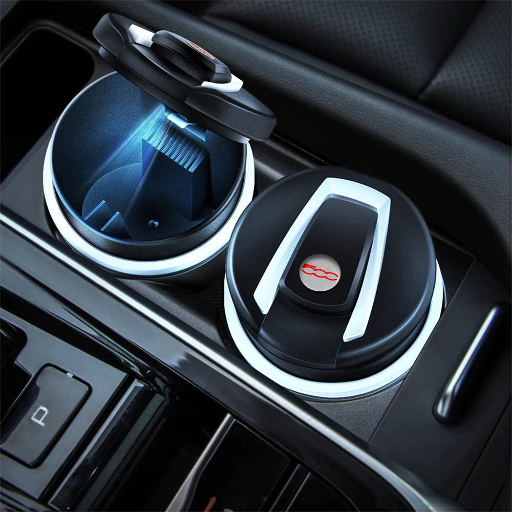 1pcs Car Cigarette Ashtray Cup With Lid With LED Light For Volkswagen VW GTI Golf 4 5 6 7 Jetta Polo Caddy GTI Bora MK7 Beetle