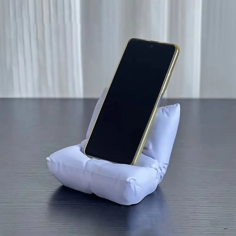 

Charger Hole Sofa Phone Holder Mobile Stand Macaron Color Phone Bracket Kawaii Desktop Ornament Chair Phone Rack