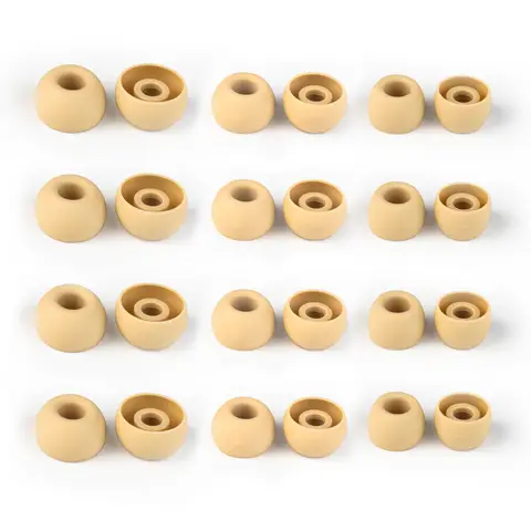 KBEAR 4540 Coffee Silicone Eartips Ergonomically Designed Earcap Optional XS/S/M/L Size and Combination Set Comfortable Earmuffs