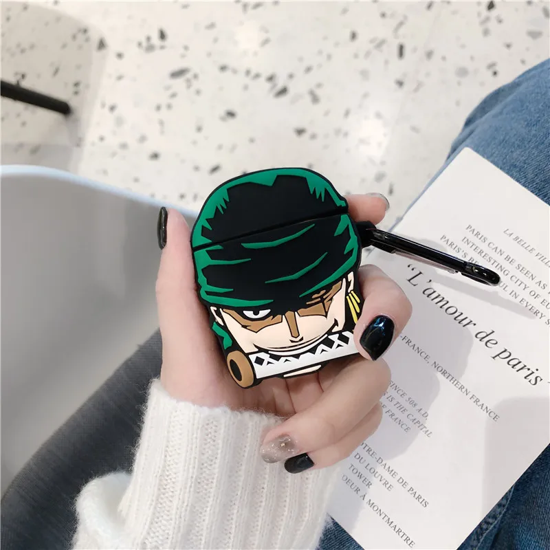 For Airpods Pro 2 Case,ONE PIECE Zoro 3D Anime Silicone Protective Earphone Cover For Airpods 1 2 3 Case Cover Funda view 6