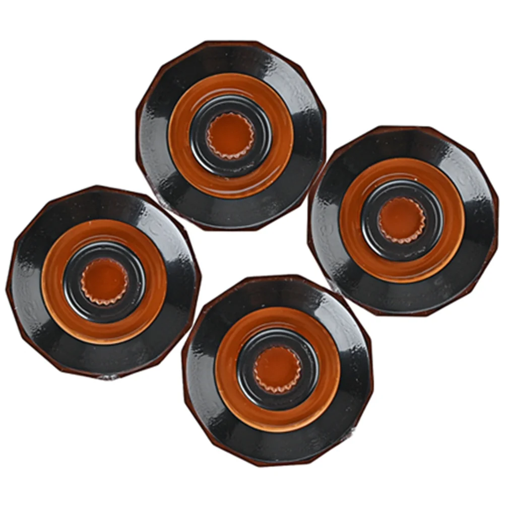 

4 Pcs Black Edge Guitar Volume Knobs Durable Electric Bass Control Knob Replacement Potentiometer Caps Accessories Tone Buttons