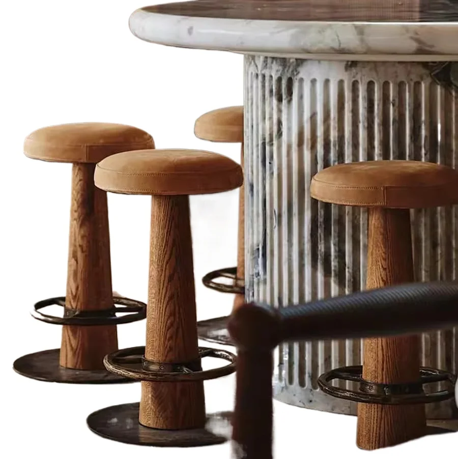 

Bar Counter Stool Minimalist Industrial Style Tall Home Bar Chair
