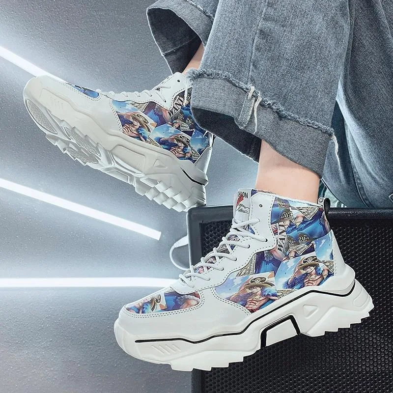 قطعة واحدة تنفس تنوعا المتخصصة الأصلي حذاء كاجوال للرجال الربيع/الخريف وصول جديد سميكة القاع المضادة للانزلاق أحذية رياضية #3