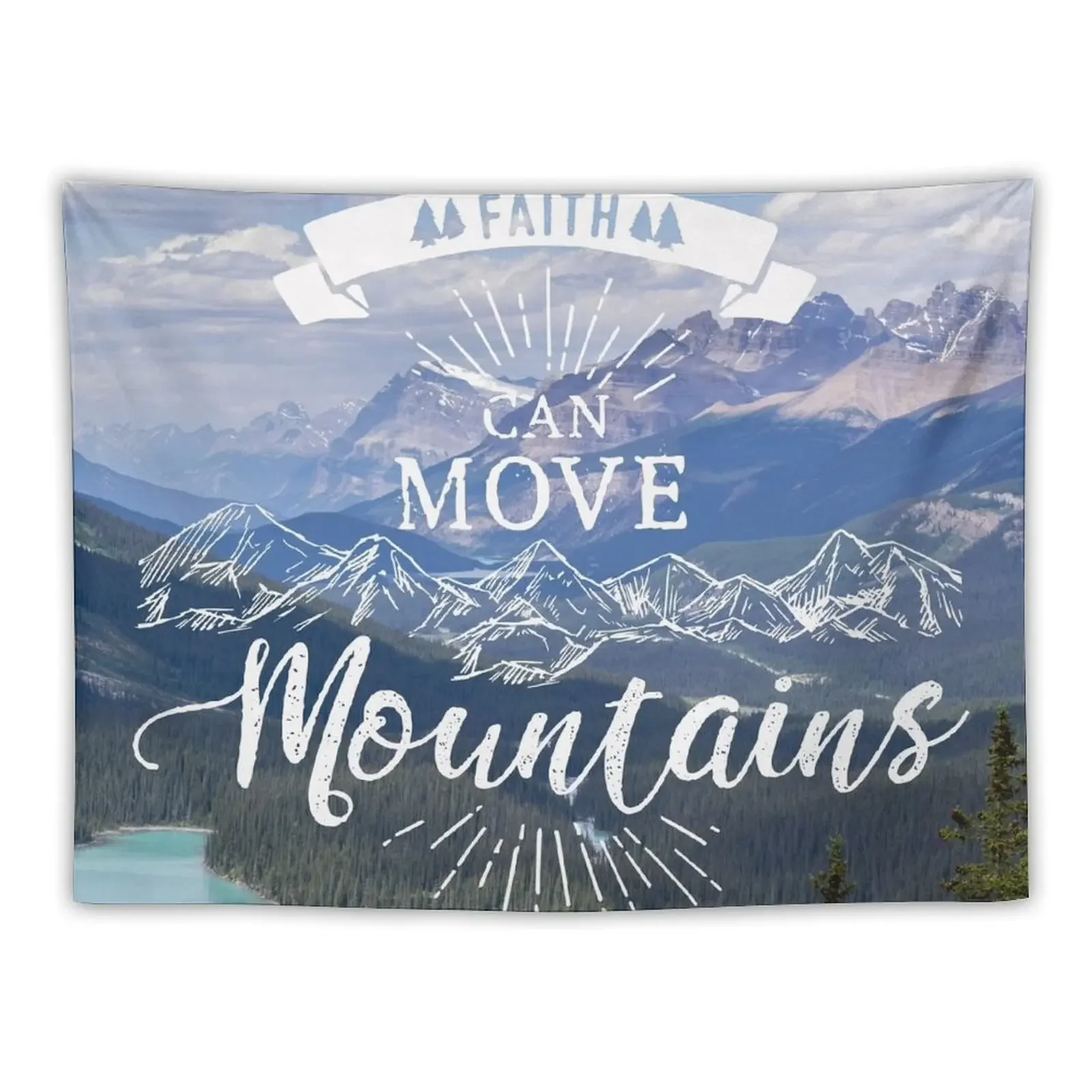 

Faith can move mountains Tapestry Wallpaper Bedroom Wallpaper Bedroom Organization And Decoration Tapestry