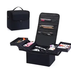 Professional Empty Makeup Organizer Cosmetic Case Travel Large Capacity Storage Suitcase Makeup Tool Kits