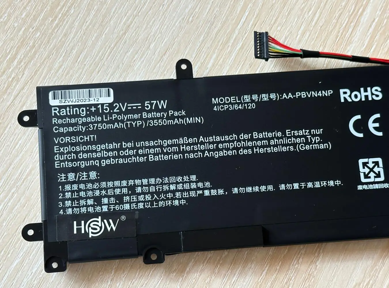 Imagem -02 - Bateria do Portátil para Samsung Ativ Livro 15.6 Np670z5e Np670z5e-x01 Np670z5e-x01ae Np670z5e-x01ae-slv Np670z5e-x01au Aa-pbvn4np