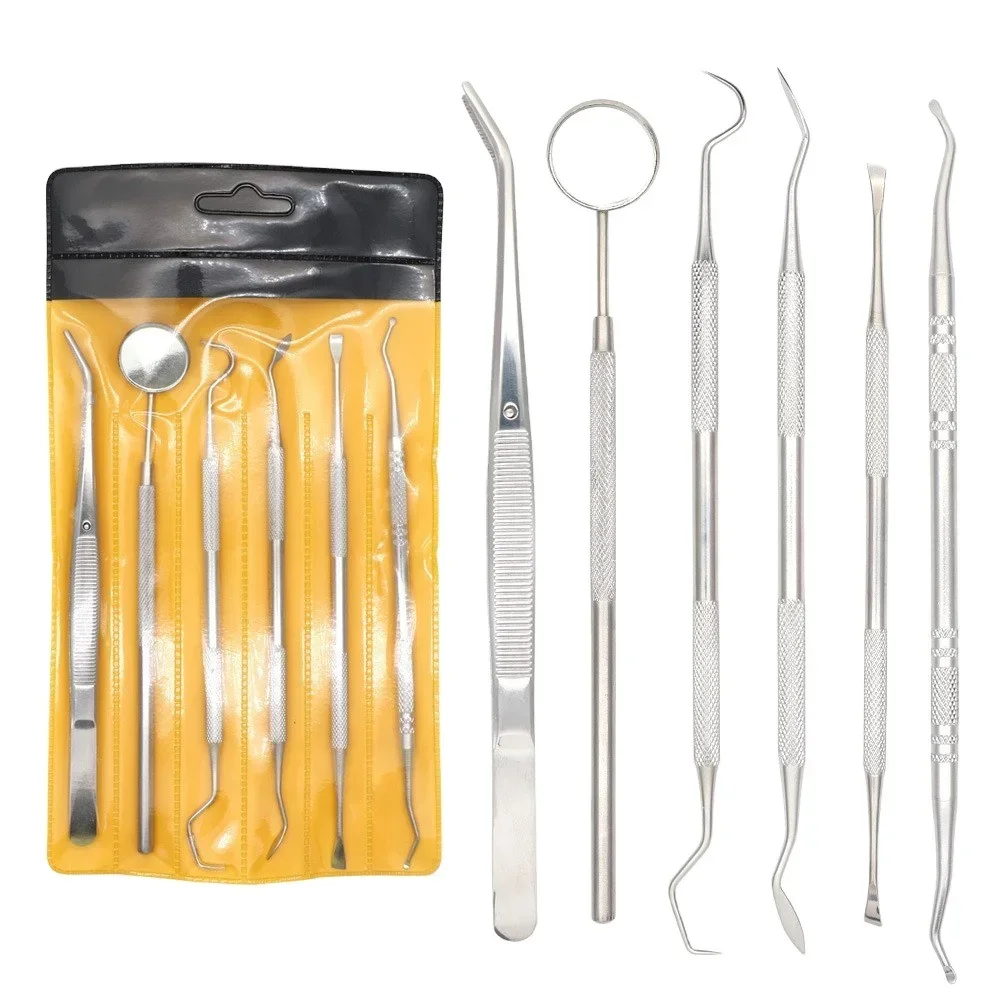 

Wholesale 6pcs Medicals dentals Dentist Prepareds Tool dentals Mirrors Stainless Steel Set Tooth Care Kit