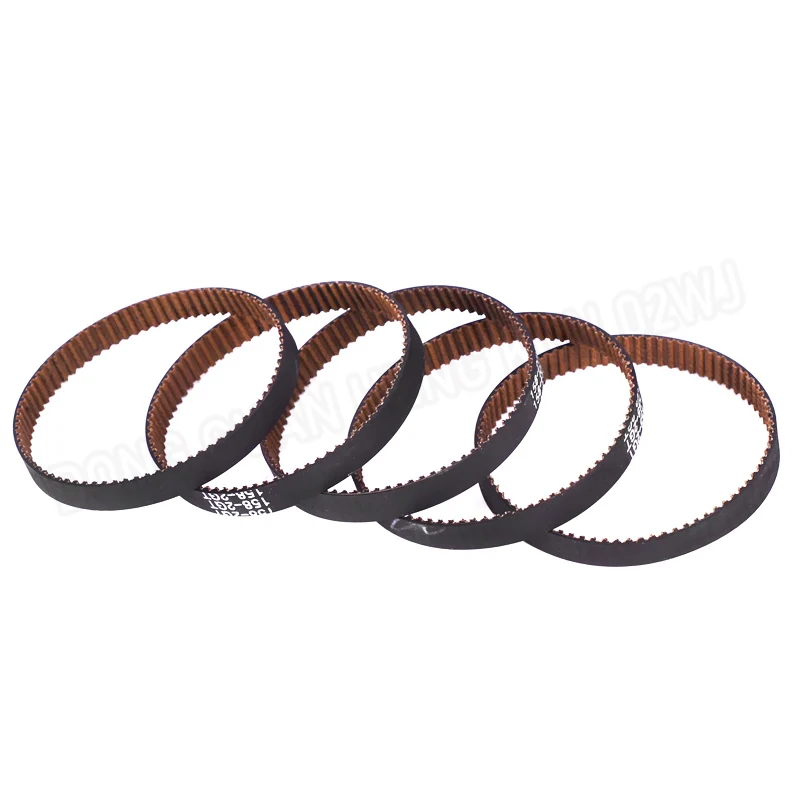 2GT Timing Belt Brown Tooth Face Dust/Slip Resistant Width 6mm Rubber Closed Loop Perimeter 110-1225mm Synchronous Belt