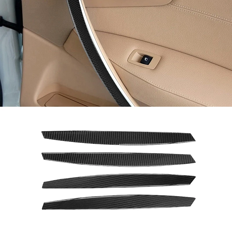 For BMW X3 E83 2004 2005 2006 2007 2008 2009 2010 Carbon Fiber Interior Door Handle Sticker Interiors Car Accessories