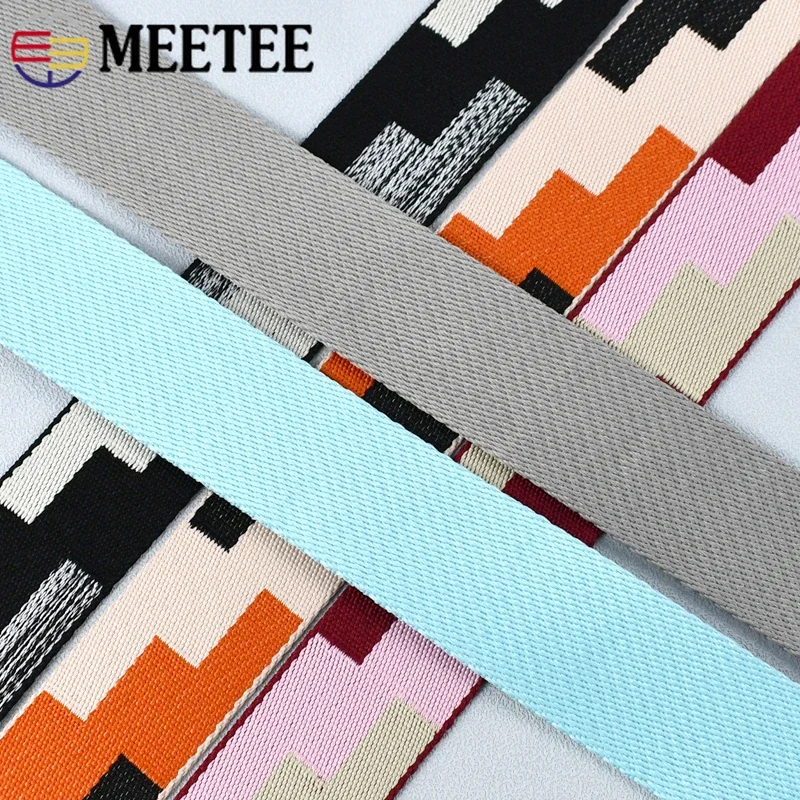 1-5Meters 38mm Jacquard Webbing Tapes for Backpack Strap Safe Belt Ribbons Clothes Bag Bias Binding Tape DIY Sewing Accessories