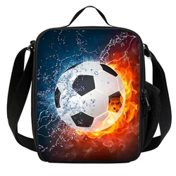 Borsa per il pranzo da calcio per ragazzi e ragazze, borsa per il pranzo calda riutilizzabile con portabottiglie, per Picnic da viaggio in campeggio scolastico