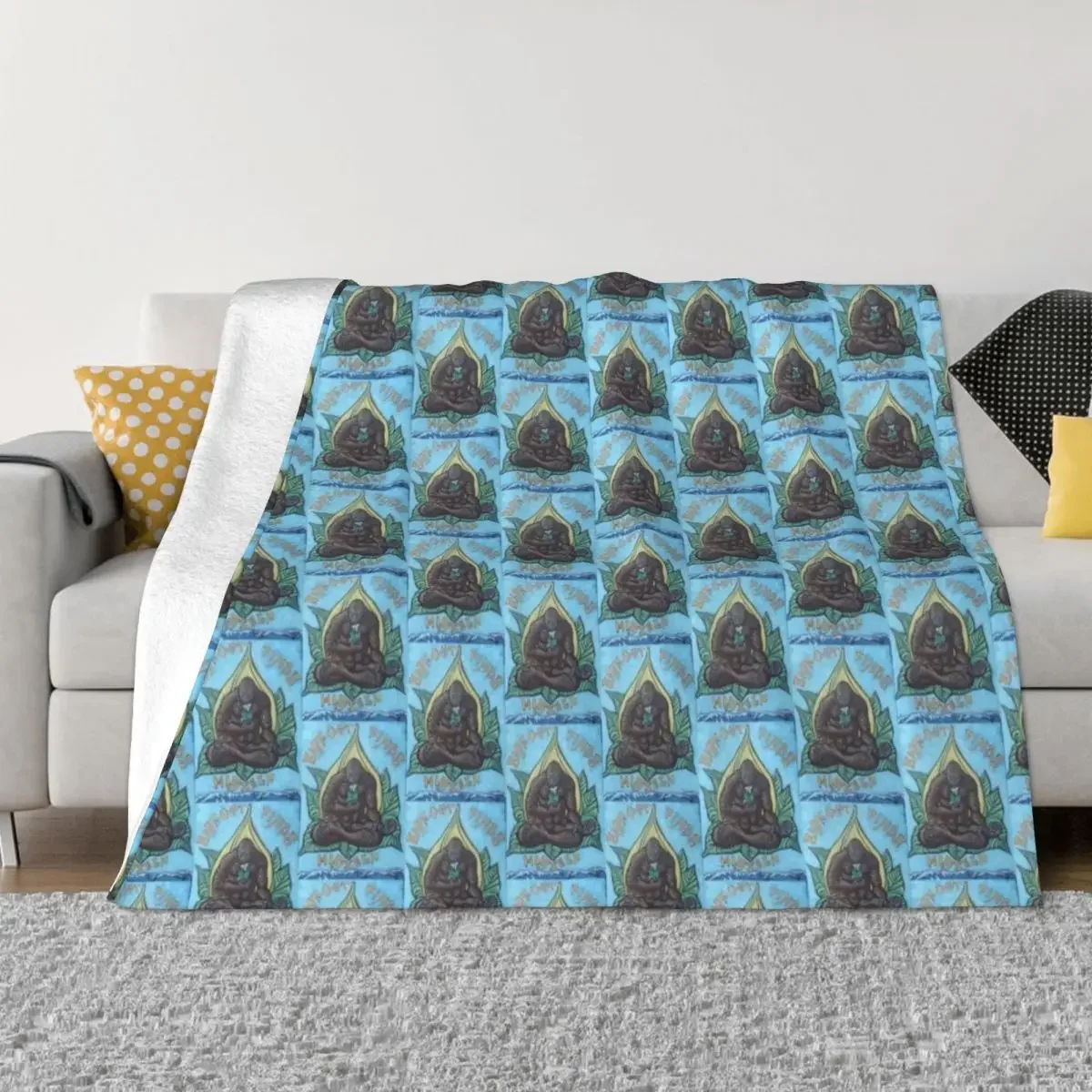 

Bigfoot Finds Himself Throw Blanket for sofa Decorative Sofas Retros Blankets