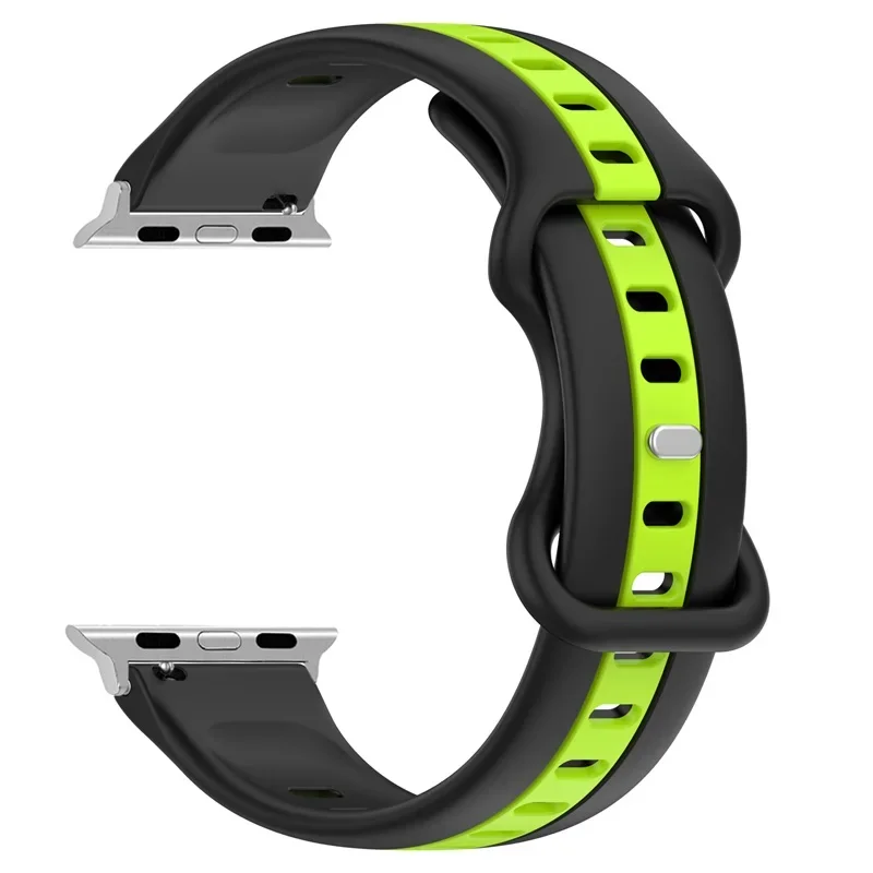 Bracelet de Sport en Silicone pour Apple Watch, 45mm 41mm 49mm 44mm, série iWatch Ultra 8 7 6 5 4 SE 3, bande de caoutchouc pour l'extérieur