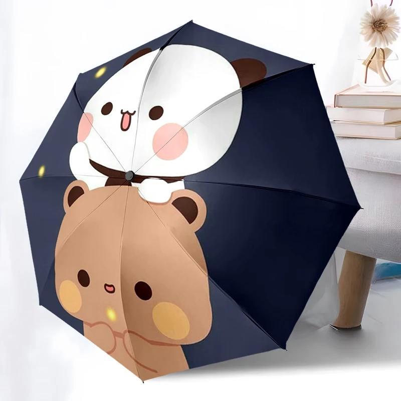 Cute Cartoon Bubu Umbrella, Portable 8-Rib Iron Frame Umbrella, Perfect for Outdoor Travel, Home Access, Birthday Christmas Gift