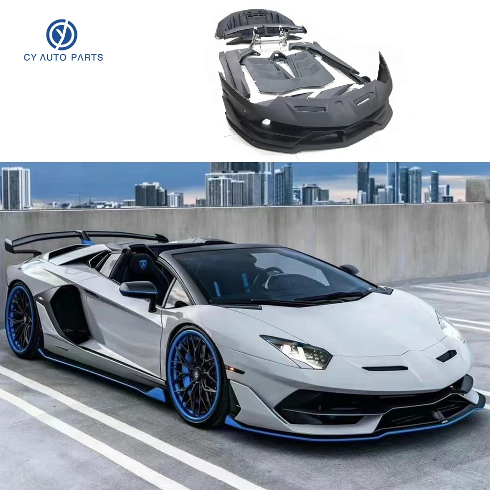 Carbon Fiber Glass Fibre Car Body Kit With Front Bumper Fenders Side Skirts Rear Bumper For Lamborghini AventadorSVJ LP700 LP720