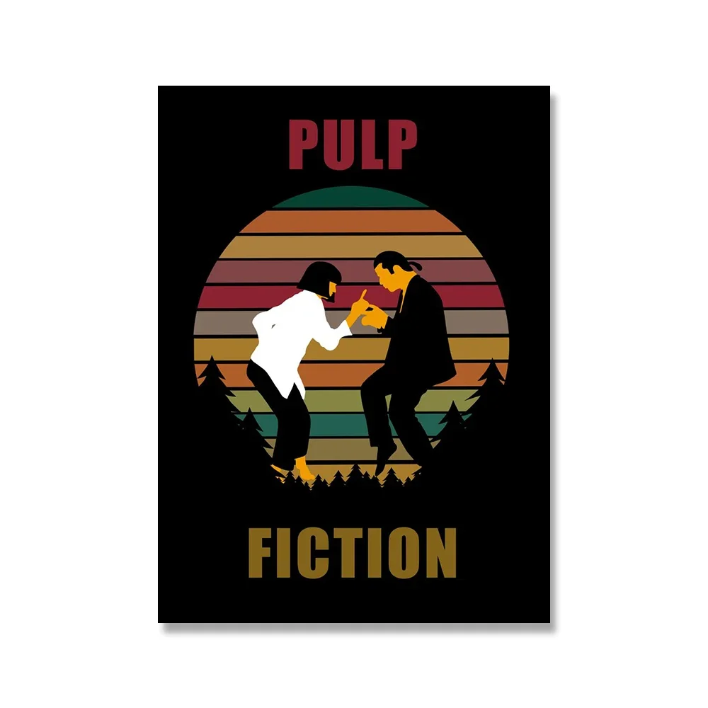 Retro Poster Film Character Canvas Prints Movie Painting Vintage Pulp Fiction Abstract Wall Art Picture Black Gift Home Decor