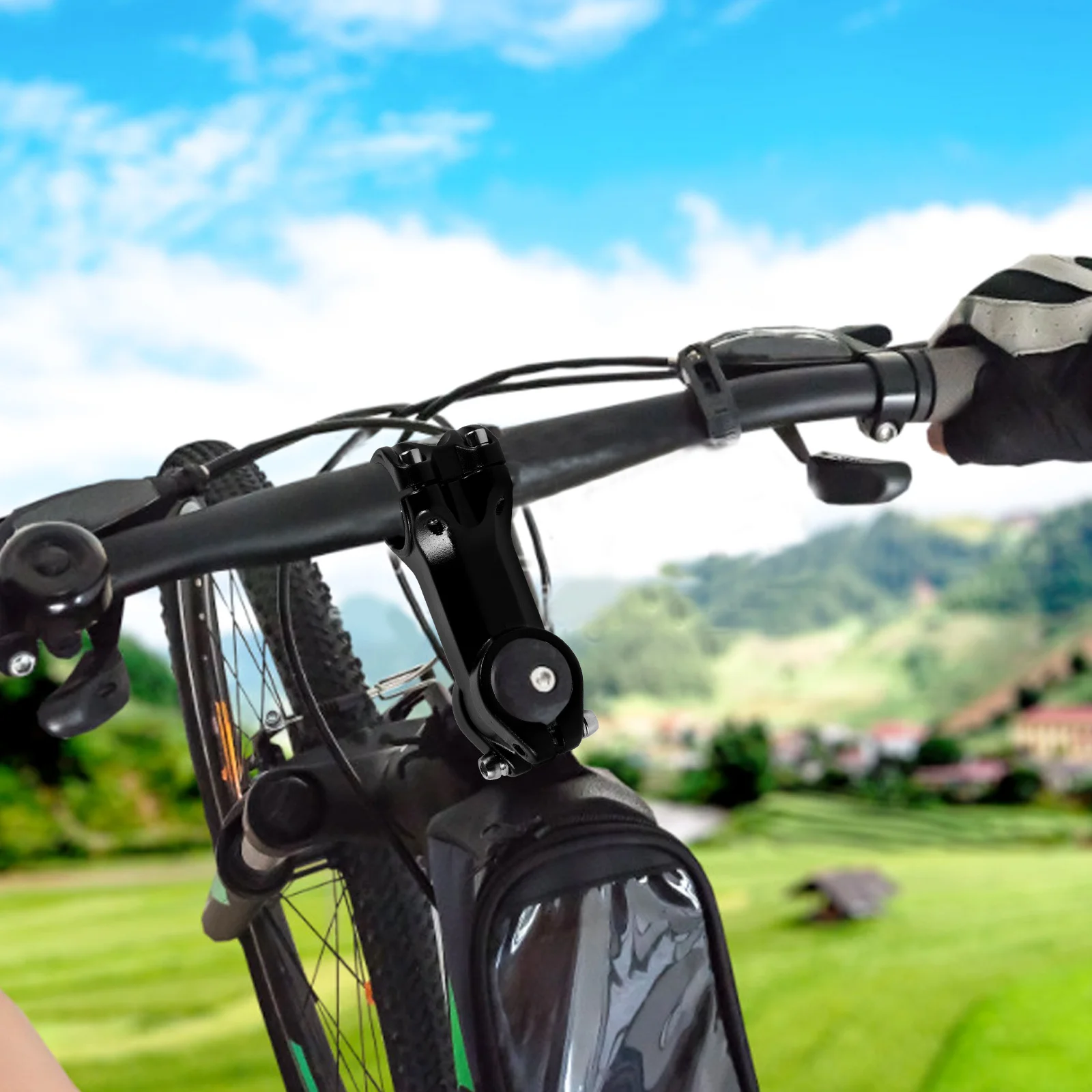 Aluminum Alloy Bike Stem Riser Durable Shock-Resistant Easy Install Smooth Surface Practical Use Aluminium Alloy Stem