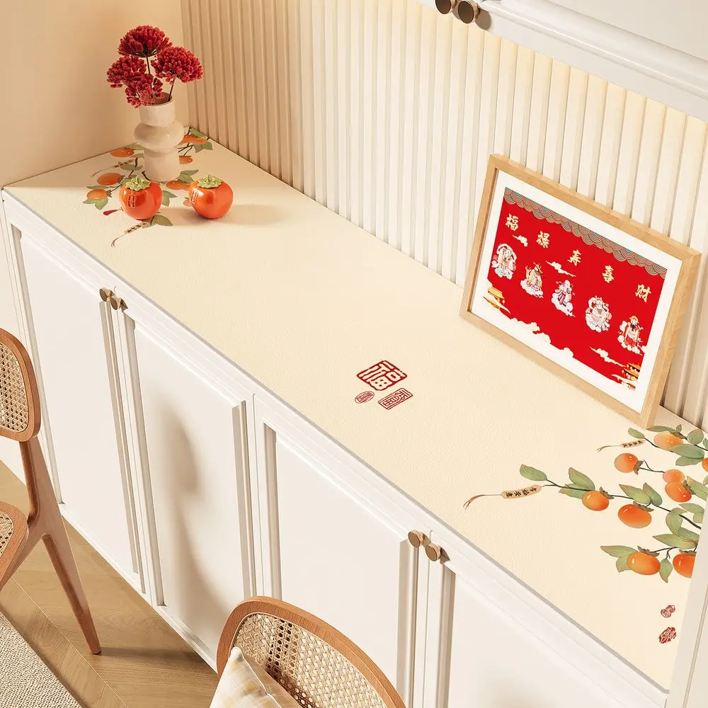 VIKAMA Luxury Style High-end TV Stand Table Mat Long Striped Entrance Hall Sideboard Shoe Counter Surface Protection Pad