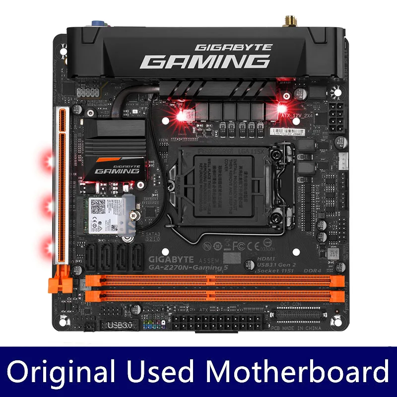 Gigabyte GA-Z270N-Gaming 5 Z270N-Gaming 5 MINI ITX Z270i Desktop Motherboard Z270N Gaming 5 LGA 1151 DDR4 Mainboard