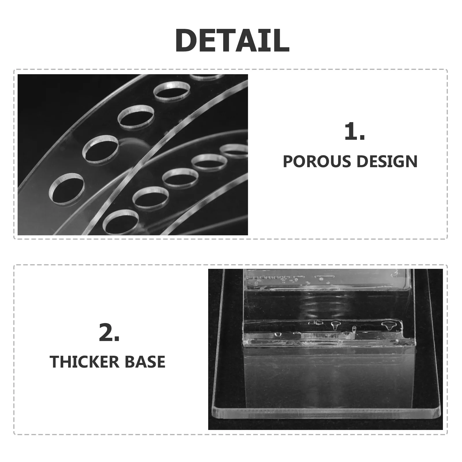 Portapenne per sopracciglia Espositore per penne in acrilico trasparente per pennelli per trucco Eyeliner Lip Liner Brush Rack Organizer Acrilico