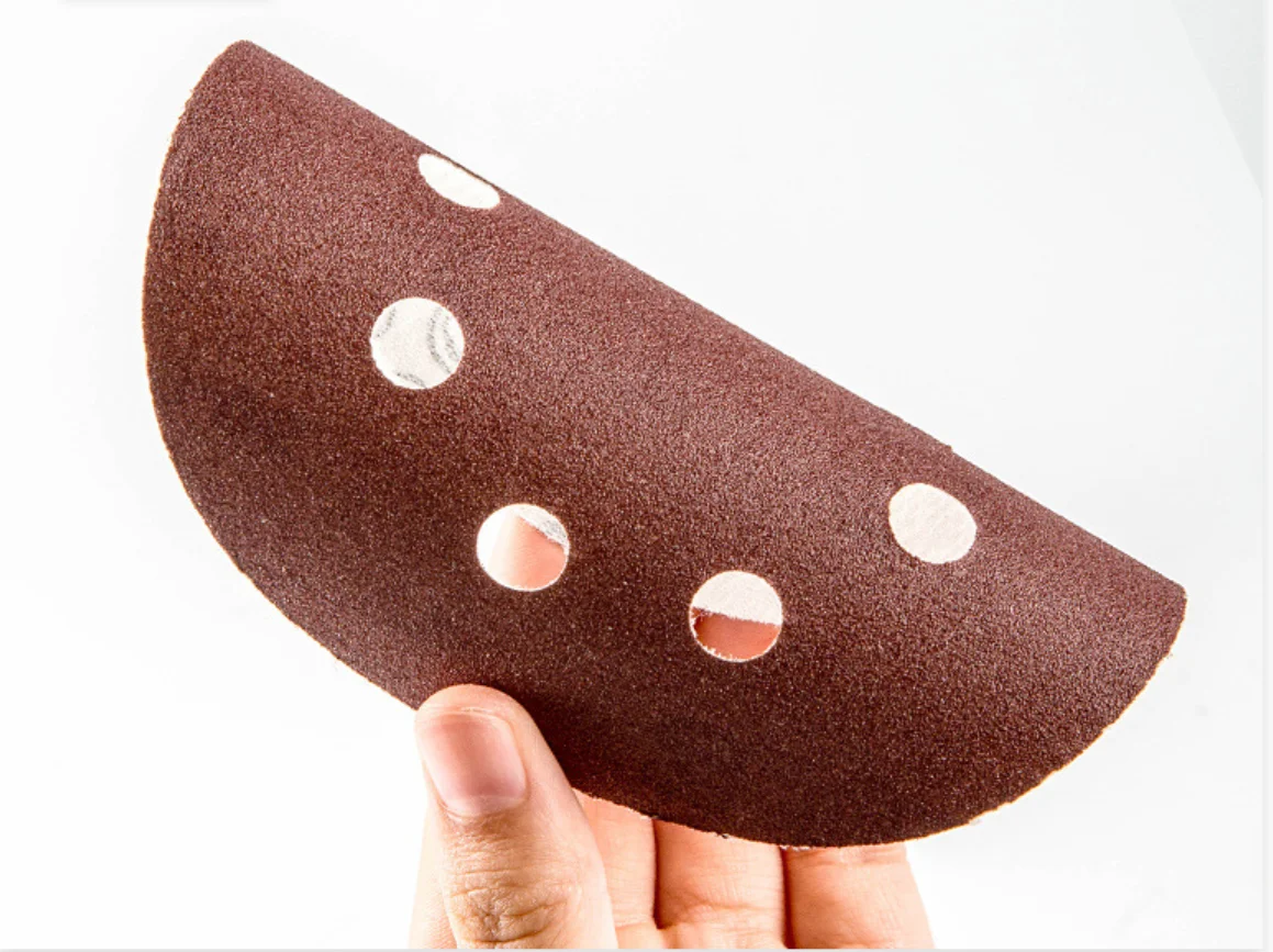 Lixa redonda disco de lixa vermelho de 5 polegadas e 8 furos