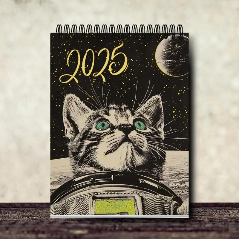 ปฏิทินแมว 2025 Space Cats Family Planner ปฏิทิน Organizing & Planning ปฏิทิน 2025 ปฏิทินรายเดือน Planner Moon Phase