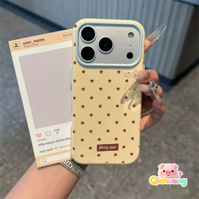 Shiny Star Phone Case For Samsung Galaxy A18 A17 F17 M17E A16 A15 A14 M14 A13 M13 M12 F12 A11 A21S A20S Cute Colorful Casing