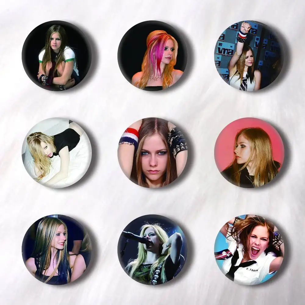 Star Singer Avril Creative Round Button Badges Pin Brooch Backpack Jewelry Gift