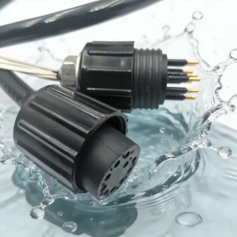 SUBCONN Miniature Circular MCBH10M//MCIL10F Underwater Cable Connector, Waterproof Depth of 7000 Meters, Suitable for