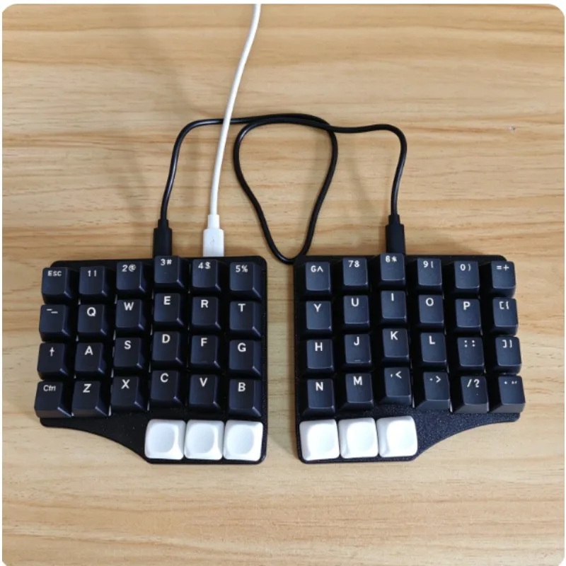 Customized Dolphin54 Ergonomic Split Mechanical Keyboard Type-C Wired Single-mode Hot Swappable Office Keyboard