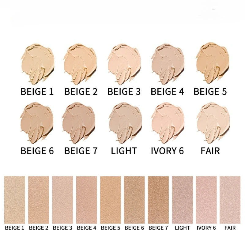 MISS ROSE Contour Liquid Foundation, High Coverage Long‑lasting Concealing Cream Foundation Facial Base Makeup Cosmetics