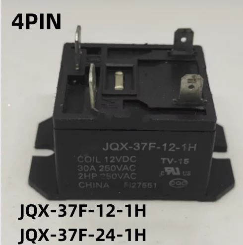NeW 2PCS/LoT    JQX-37F-12-1H  JQX-37F-24-1H  JQX37F-24-1H  JQX 37F 24 1H  JQX37F-12-1H 12VDC 24VDC  30A 4PIN