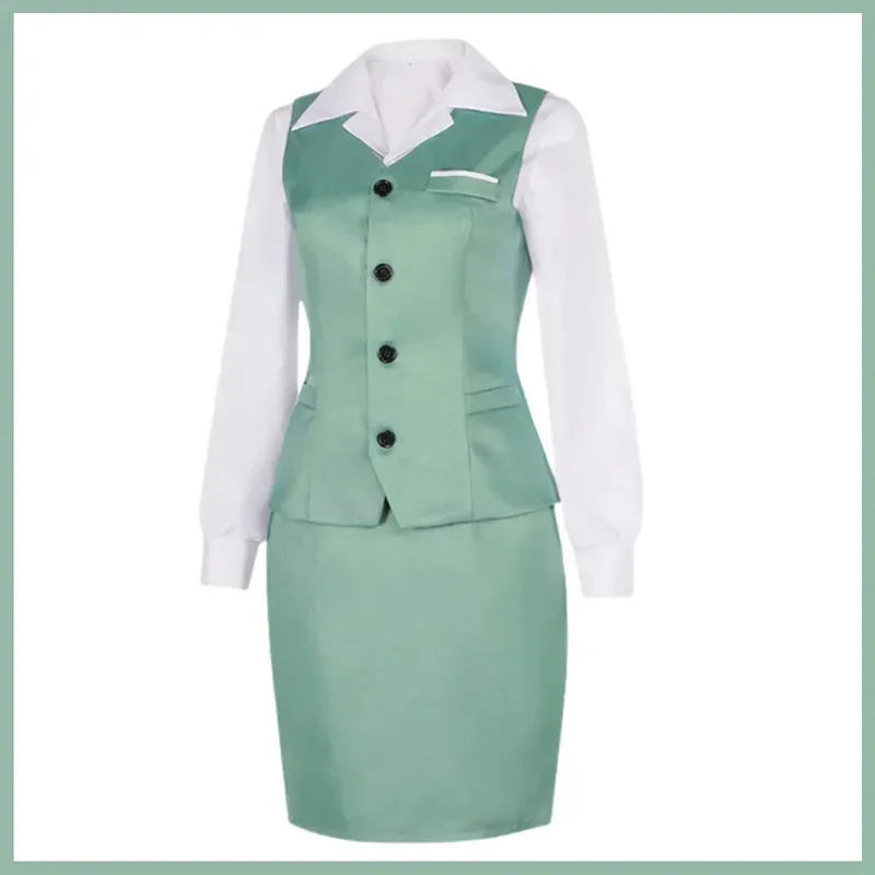 Anime SPY×FAMILY Yor Forger Yor Briar Cosplay Costume Thorn Princess Wig Green Work Uniform Skirt Adult Woman Sexy Daily Suit