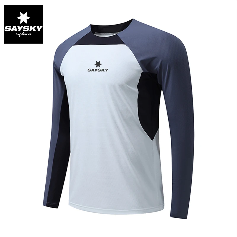 

Say Men's Long Sve T-irt Outdoor Casual Running Fitn Qui Dry Breathable Color Blo Design for Marathon