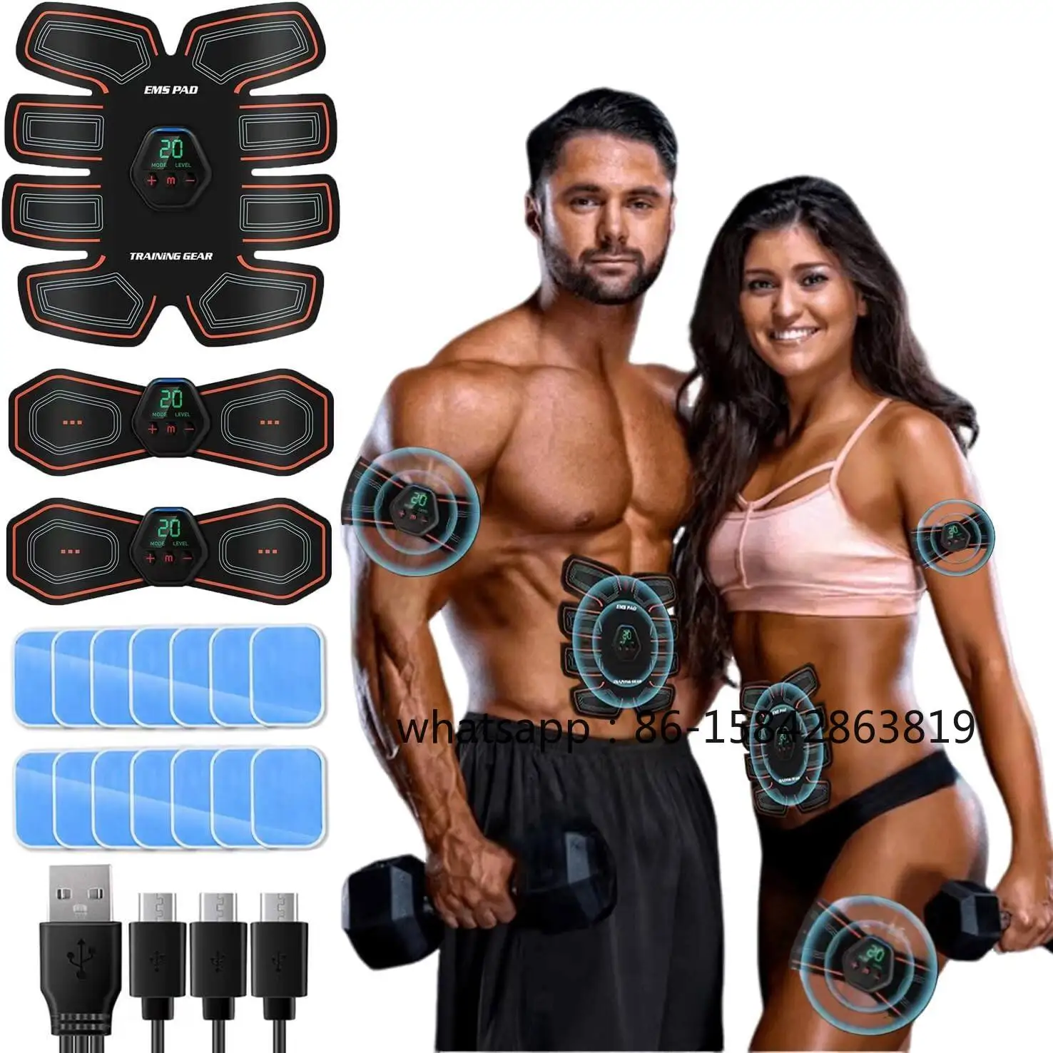 New abs sticker fitness equipment office exercise training muscle stimulator
