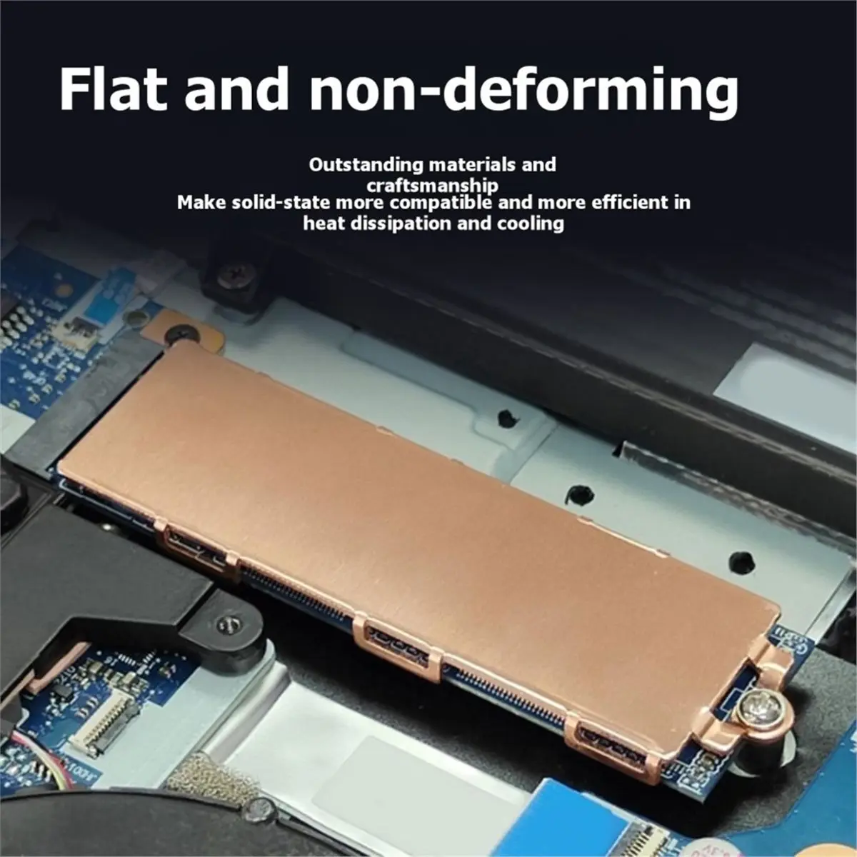 M.2 NVMe SSD Copper Heatsink with Advanced Thermals Management M.2 Solid Universal Heat Sink Cooler for Gaming Use