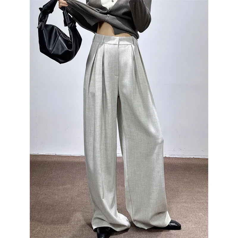 

Pants Women High Waist Casual Wide Leg Suit Pant Women's Vintage Fashion Japan Korea Streetwear Loose Long Trousers