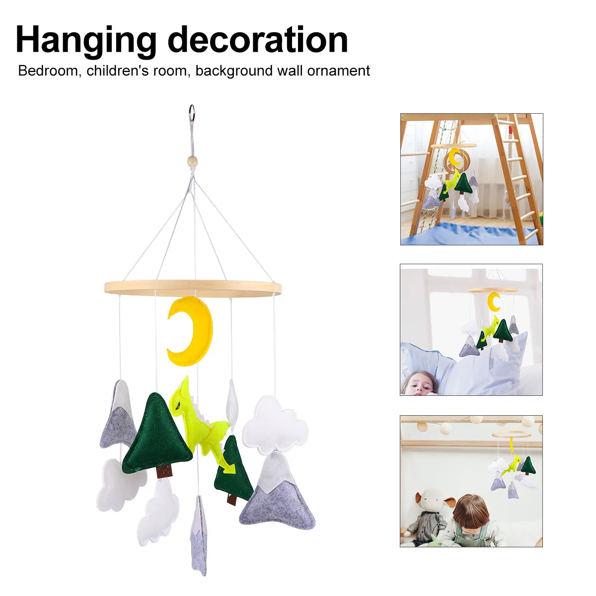 1Pc Baby Bed Dinosaur Ornament Baby Bedside Ring Bell Hanging Rattles Toy  Baby Bed Ornament Baby Bed Pendant