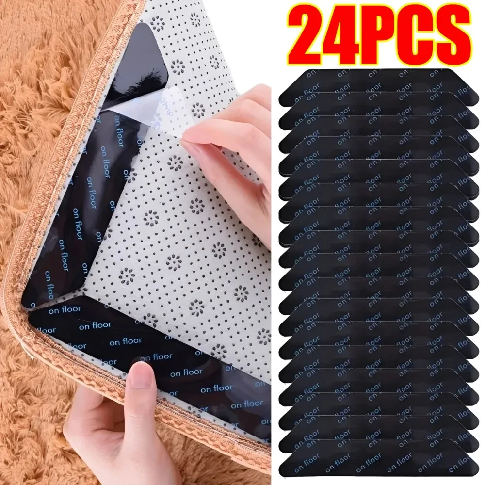 80/8PCS Self-Adhesive Anti Skid Grip Tape Carpet Non-slip Stickers Floor Mat Fixed Stickers Carpet Sticker for Bathroom Stair