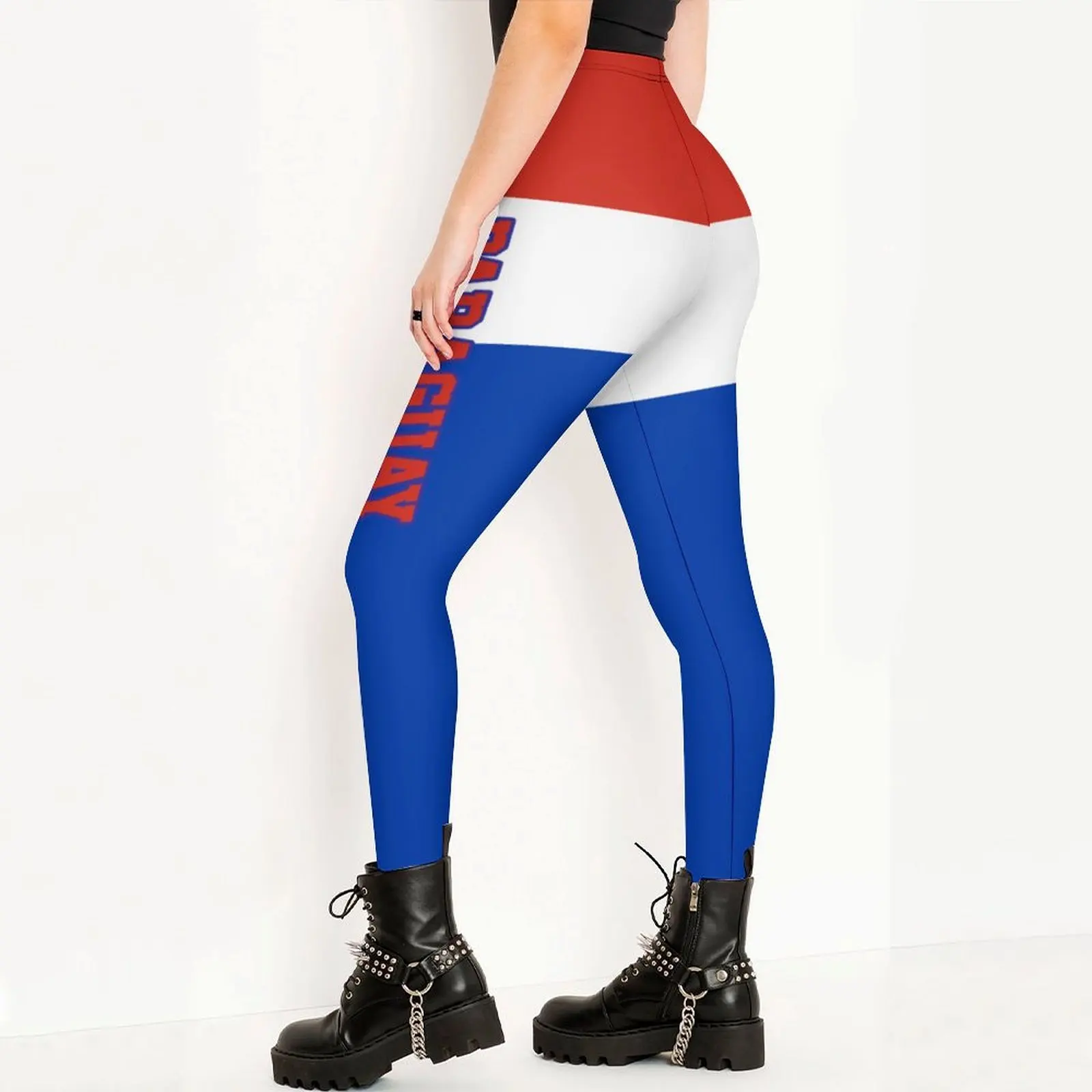 2026 High Waisted Leggings for Women Paraguay Flag Workout for Girl Soft Running Yoga Pants