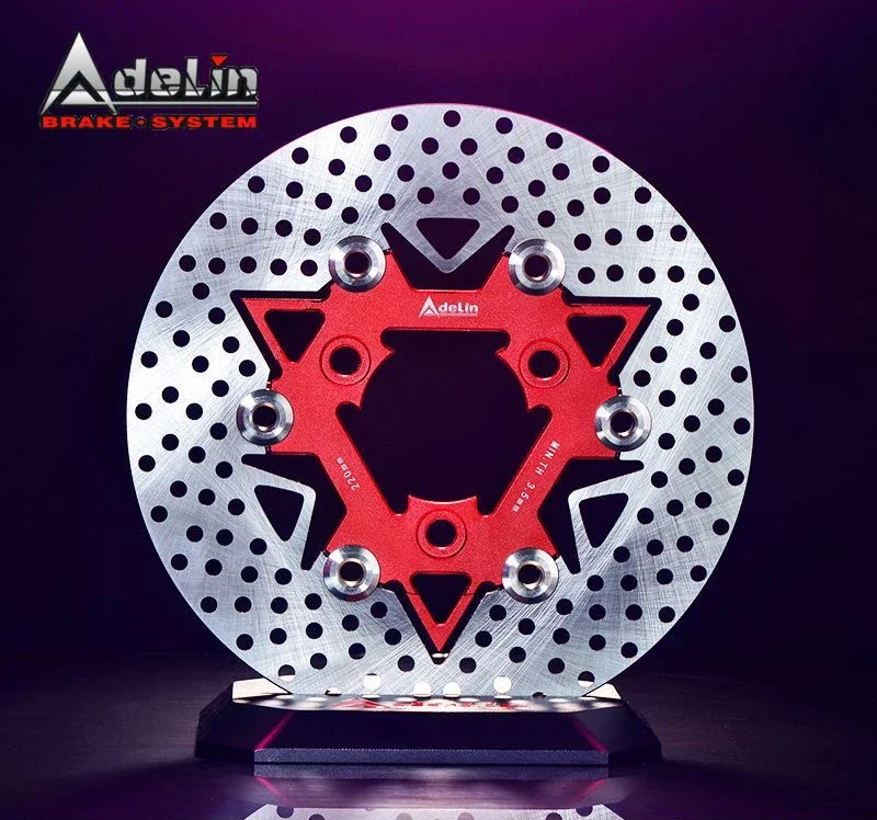 Original Adelin Aluminum alloy 220mm Floating disk motorcycle brake disc brake pads  Rapid cooling motorcycle rear disc brake