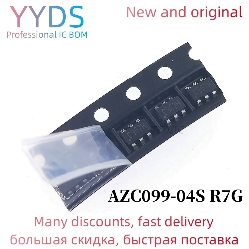 10PCS  AZC099-04S R7G SOT23-6 AZC099-04S.R7G SOT23 C96GH AZC099 AZC099-04