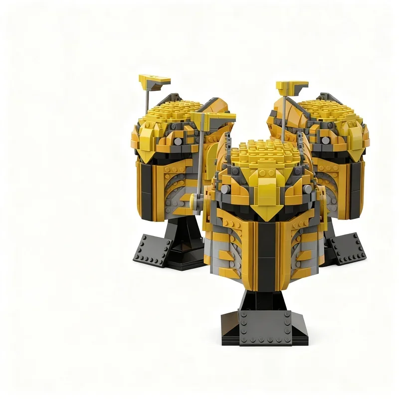 

714PCS MOC Star Battle Helmet Ursa Wren Model Building Blocks Creative Display Collectible Home Decor Construction Set Gift Desk