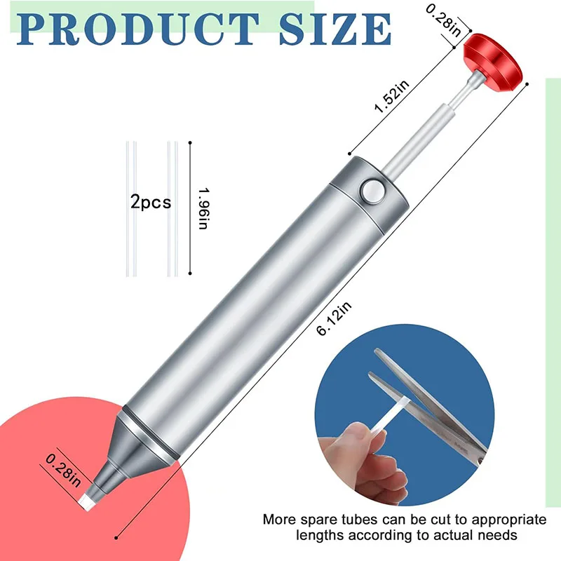 Przyssawka lutownicza bez zatykania Pompa rozlutowująca do usuwania lutownicy z wymienną, żaroodporną silikonową dyszą ssącą