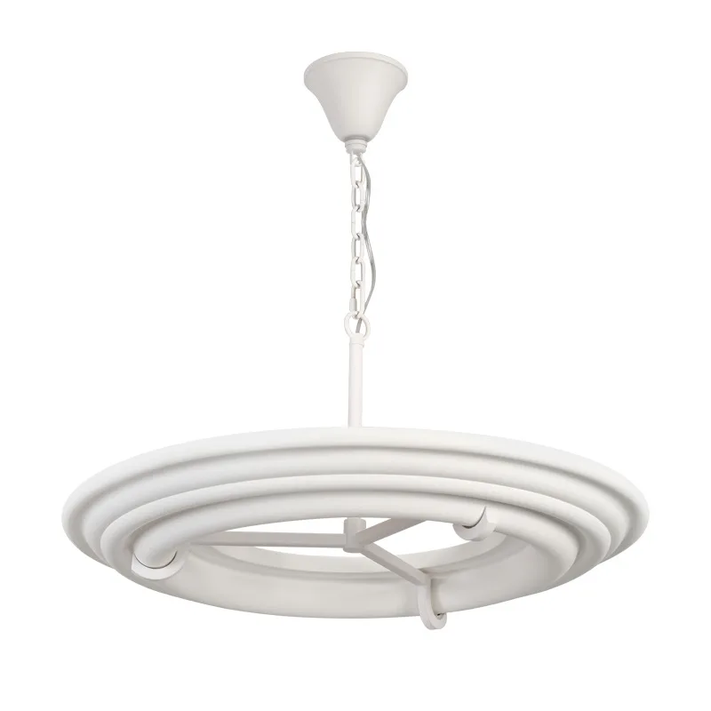 Vintage gypsum chandelier French light luxury living room lamp designer creative bedroom main lamp dining room lamp