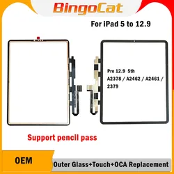 Novecel ORI Quality 2pc For iPad 9 9th Gen A2603 A2604 10.2 LCD Touch Screen Digitizer Front Glass Display Panel+OCA Replacement