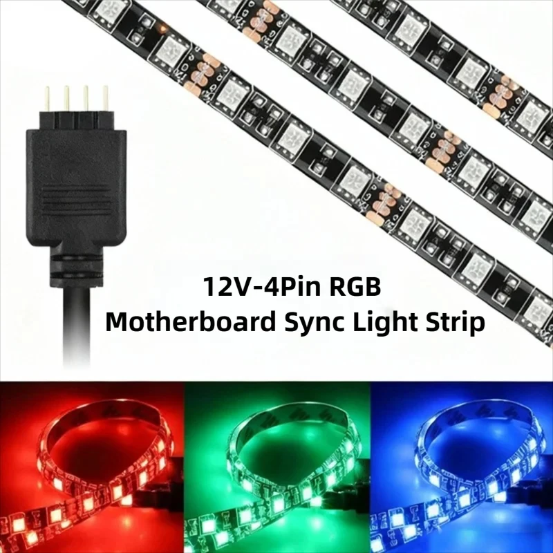

Computer Case ARGB LED Strip Neon Lights 5V 3-Pin 12V 4-Pin Interface For ASUS AURA SYNC, MSI Mystic Light Sync, Gigabyte