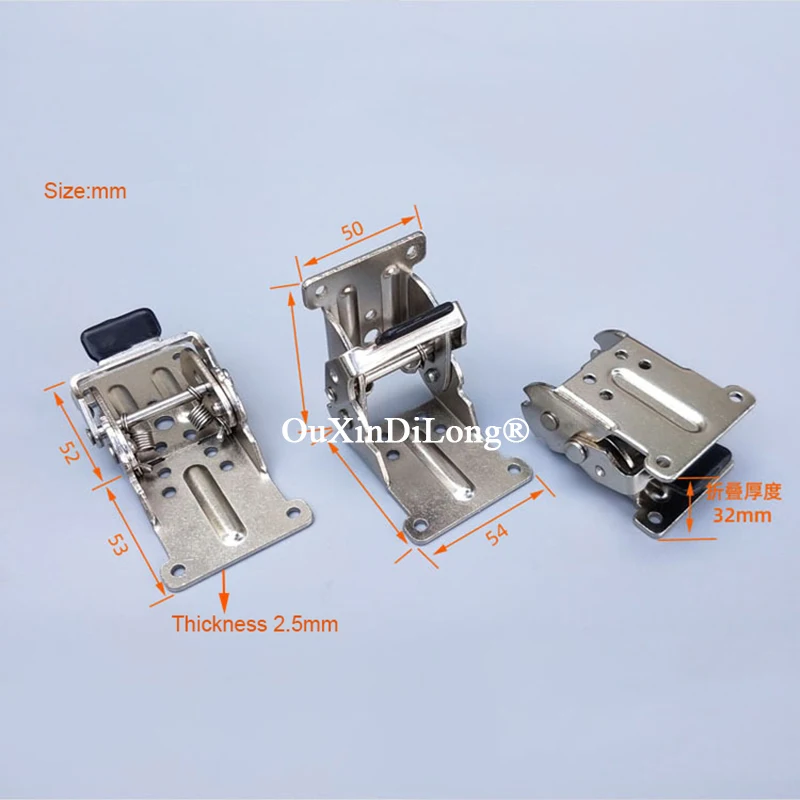 4PCS 180 Degree Self-Locking Heavy Folding Hinges Table Chair Furniture Legs Foldable Feet Hinges Furniture Connecting Fittings